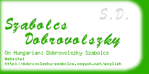 szabolcs dobrovolszky business card